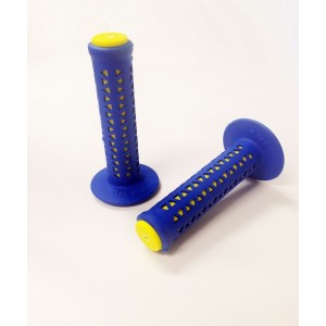 Old School BMX Ame Unitron Grips Blue over Yellow by Ame