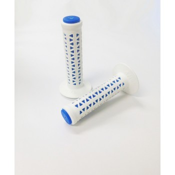 Old School BMX Ame Unitron Grips White over Blue by Ame