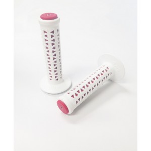 Old School BMX Ame Unitron Grips White over Red by Ame