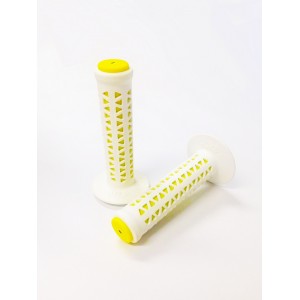 Old School BMX Ame Unitron Grips White over Yellow  by Ame
