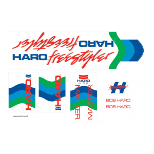 Old School BMX HARO Decals 1984 Decals Master White By Haro