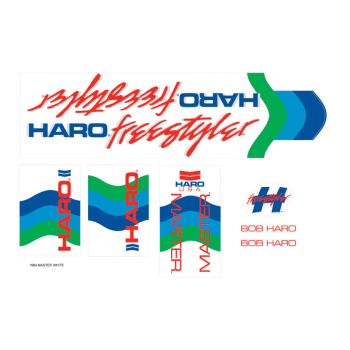 Old School BMX HARO Decals 1984 Decals Master White By Haro
