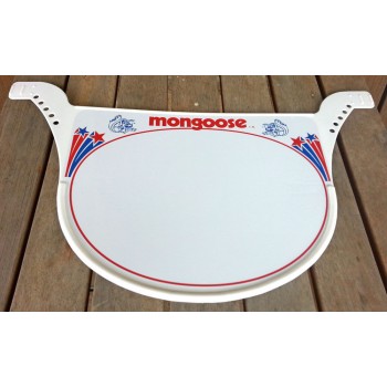 Old School BMX Mongoose Race Plate White by Mongoose