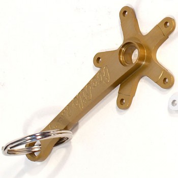 Old School Bmx Gold PROFILE Crank Key Chain by Profile