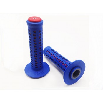 Old School BMX Ame Unitron Grips Blue over Red by Ame