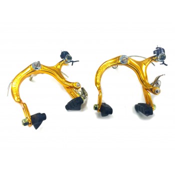 Old School BMX Gold Nippon 883 brake callipers front and rear by Dia Compe