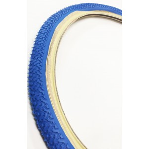 Old School BMX 20 x 1.75 Skin Wall Freestyle Tyres Blue by Kenda