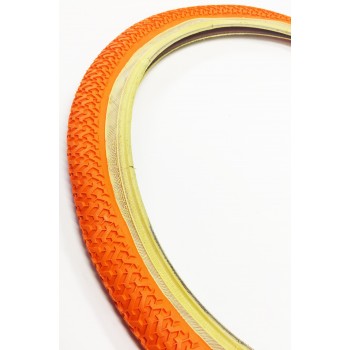 Old School BMX 20 x 1.75 Skin Wall Freestyle Tyres Orange by Kenda