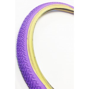 Old School BMX 20 x 1.75 Skin Wall Freestyle Tyres Purple by Kenda