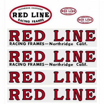 Old School BMX Reproductions 1976 Square Back decals by Redline