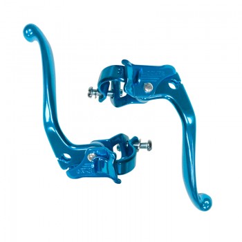 Old School BMX MX132 45° Pre Bent Levers Pair Blue by Dia Compe
