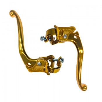 Old School BMX MX132 45° Pre Bent Levers Pair Gold by Dia Compe