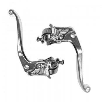 Old School BMX MX132 45° Pre Bent Levers Pair Silver by Dia Compe