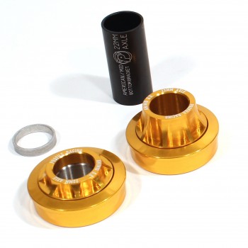 Old School BMX Hop Up Kit Sealed Bearing Bottom Bracket Mid School Gold 22mm USA By Profile