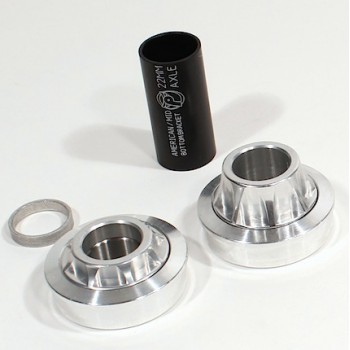 Old School BMX Hop Up Kit Sealed Bearing Bottom Bracket Mid School Silver 22mm USA By Profile