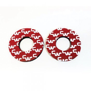 Old School BMX CW Racing Grip Donuts Red by Flite