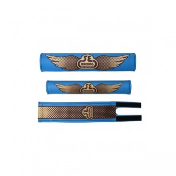 Old School BMX Racing Wing Pad Set Fade Blue/Brown by SE Bikes