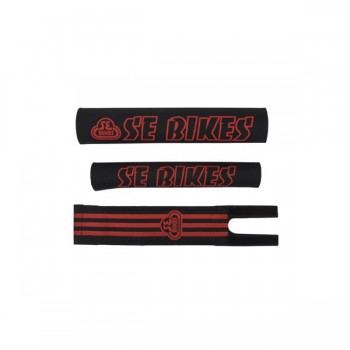 Old School BMX SE Bikes Pad Set Black With Red by SE Bikes