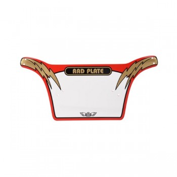 Old School BMX Rad Number Plate Red/Gold by SE Bikes