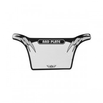 Old School BMX Rad Number Plate Black/Silver by SE Bikes