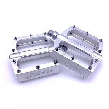 Old School BMX Bullseye Elite XT Pedals Silver