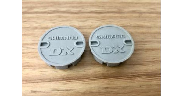 Cache Poussière Shimano DX Pour Pédales BMX Old School - Gris - Synthétique - Neuf
