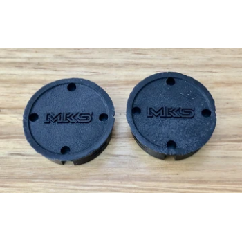 Old School BMX Graphite X Pedal Caps Black by MKS