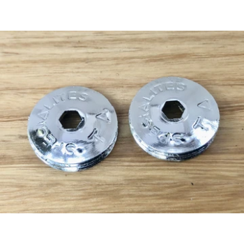 Old School BMX Crank Caps Chrome by Specialties TA