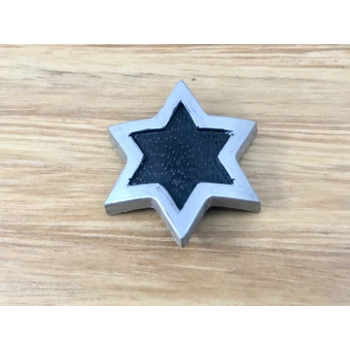 Old School BMX Star 2 Pin Head badge Black/Silver Border by Malvern Star