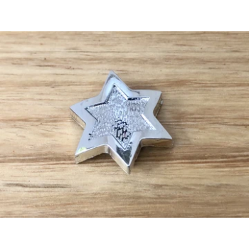 Old School BMX Star 2 Pin Head badge Chrome by Malvern Star