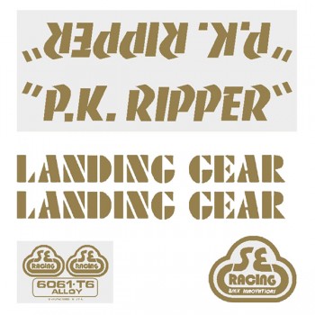 Old School BMX "PK Ripper" Sticker Set Gold by SE