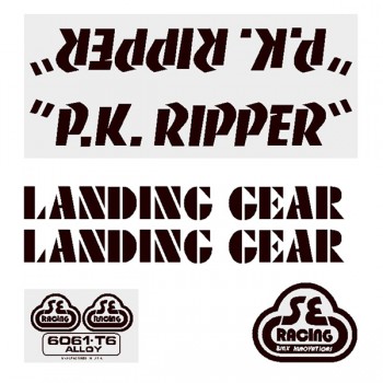 Old School BMX "PK Ripper" Sticker Set Black by SE