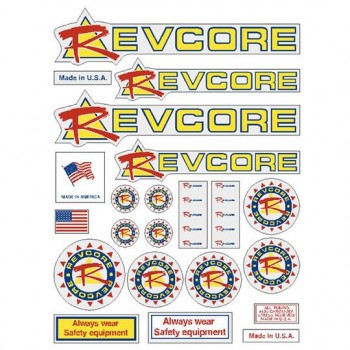 Old School BMX Revcore 2nd Gen Yellow Triangle on Clear Decal Set