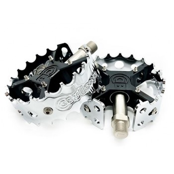 Old School BMX Bullseye 2022 Pro-X Round Pedals Black / Black By Bullseye