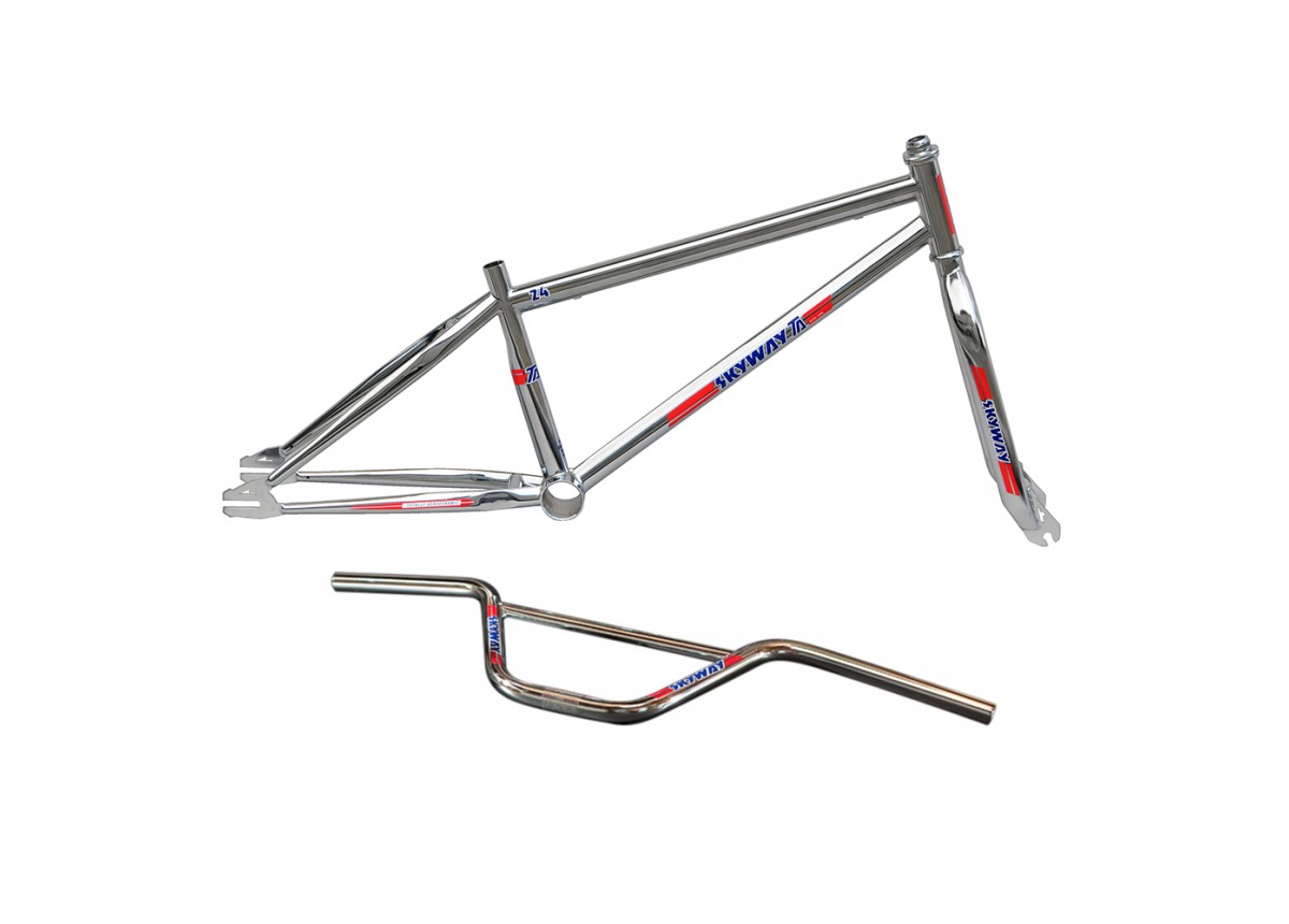 Old School BMX TA Replica 24 Frame/Fork/Handlebar Kit Chrome