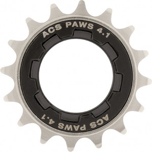 Old School BMX ACS 16T PAWS 4.1 3/32" Freewheel Chromo Nickel/Black by ACS
