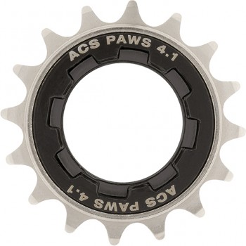 Old School BMX ACS 16T PAWS 4.1 3/32" Freewheel Chromo Nickel/Black by ACS