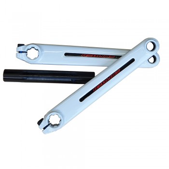 Old School BMX Redline 402 Flight Group Crank Set 175mm White by Redline