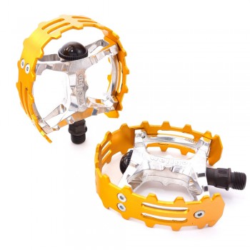 Old School BMX XC-II Bear Trap 9/16” Pedals Gold by Wellgo