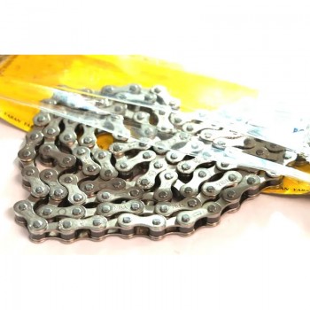 Old School BMX 1/2 x 1/8 x 112L Single Speed Two Tone Chain Silver/Silver By YBN