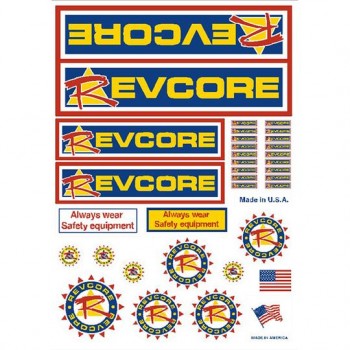 Old School BMX Revcore 1st Gen Yellow Triangle Decal Set