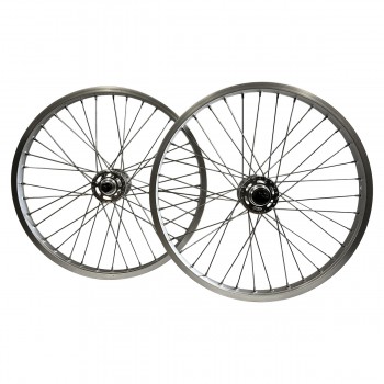 Old School BMX Araya Type 24" Wheel Set with KT Hubs Silver