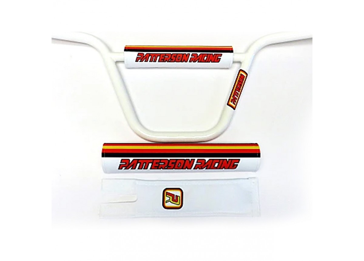 Old School BMX Patterson Racing BMX Bar Pad Set White by Flite