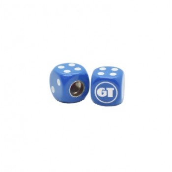Old School BMX GT Dice Valve Caps (Pair) - Blue