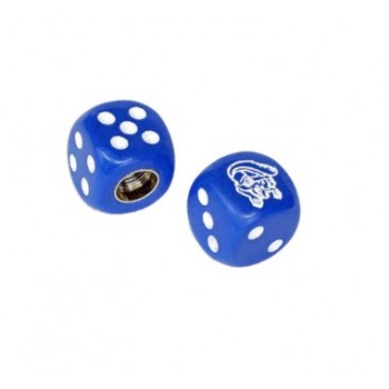 Old School BMX Mongoose Dice Valve Caps (Pair) - Blue