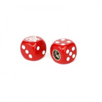 Old School BMX Mongoose Dice Valve Caps (Pair) - Red