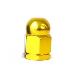 Old School BMX Axle Nut Alloy 3/8" x 26 x 25mm - Gold