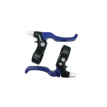 Old School BMX 2 Finger Type Alloy Brake Lever Black/Blue Pair
