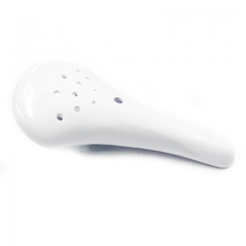 Old School BMX Elina Style BMX Seat White (No Logo) by Old School BMX
