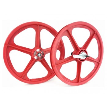 Old School BMX Skyway 20" Tuff II Coaster Brake Wheel Set Red